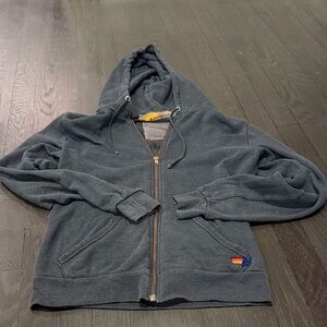 Aviator Nation Charcoal Zip-Up Hoodie